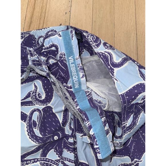 Vilebrequin Rare Mens Purple Squid Blu Swim Swimming Trunks Lined Board Shorts S - Picture 5 of 10